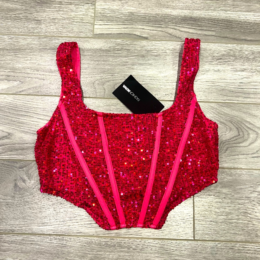 BRAND NEW Fashion nova corset crop top